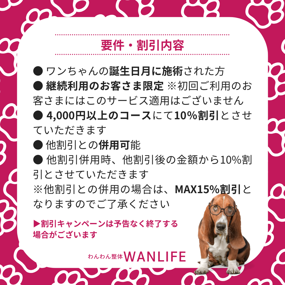 わんわん整体WanLife｜愛知・岐阜の犬の整体・メディセル筋膜リリース・オベロンアニマルスキャン・温灸・食事療法｜