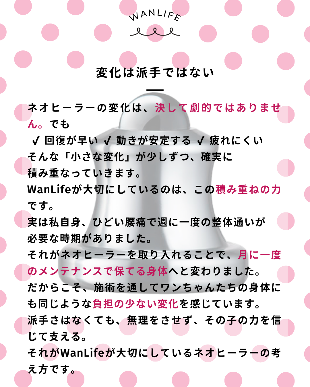 わんわん整体WanLife｜愛知・岐阜の犬の整体・メディセル筋膜リリース・オベロンアニマルスキャン・ネオヒーラー・歩けるくん・温灸・食事療法｜