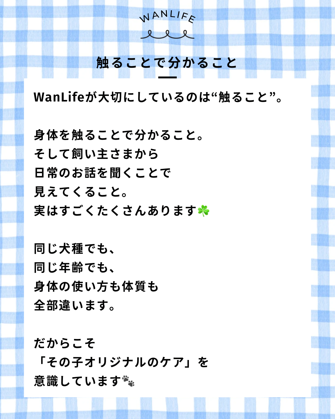 わんわん整体WanLife｜愛知・岐阜の犬の整体・メディセル筋膜リリース・オベロンアニマルスキャン・ネオヒーラー・温灸・食事療法｜