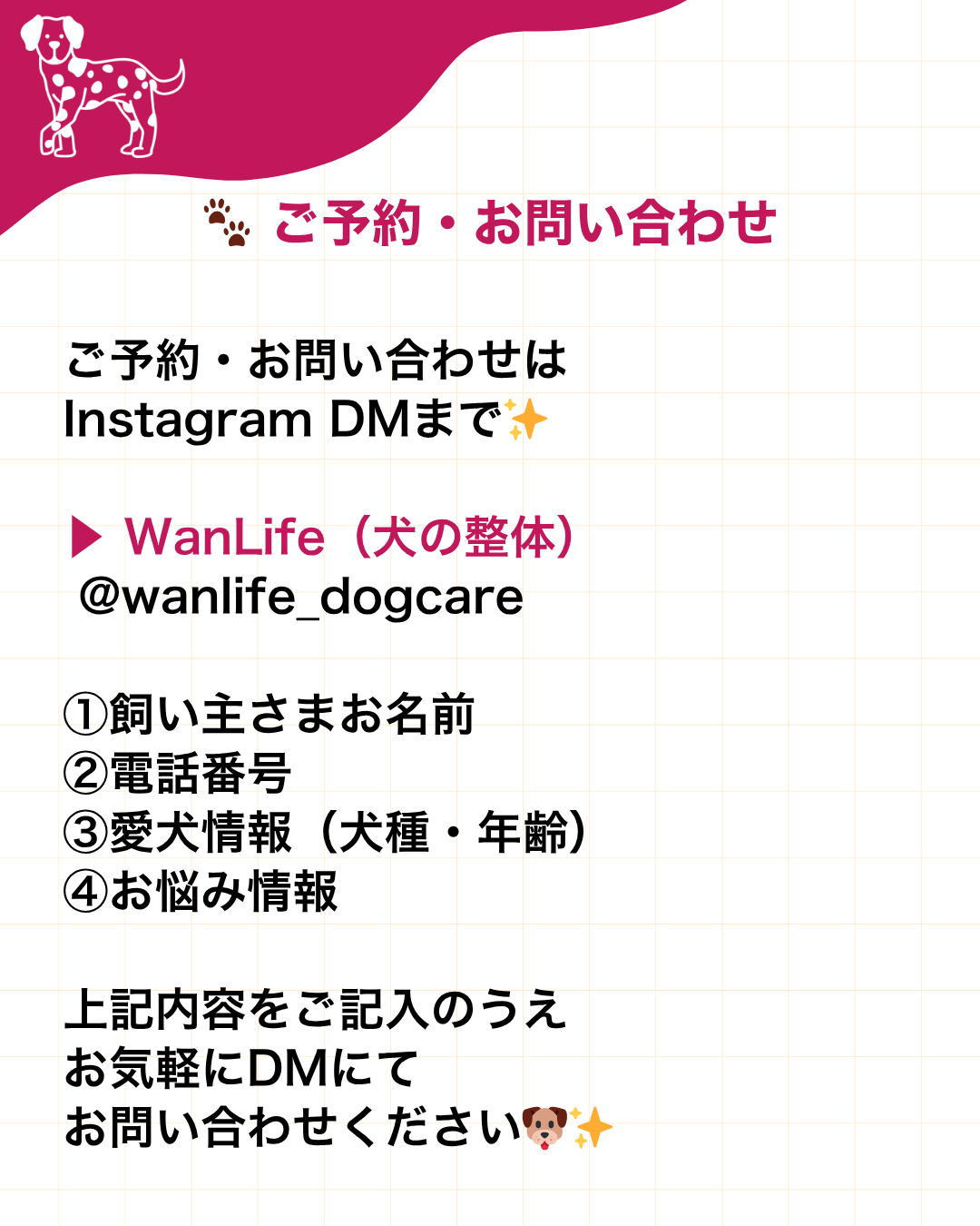 わんわん整体WanLife｜愛知・岐阜の犬の整体・メディセル筋膜リリース・オベロンアニマルスキャン・ネオヒーラー・温灸・食事療法｜