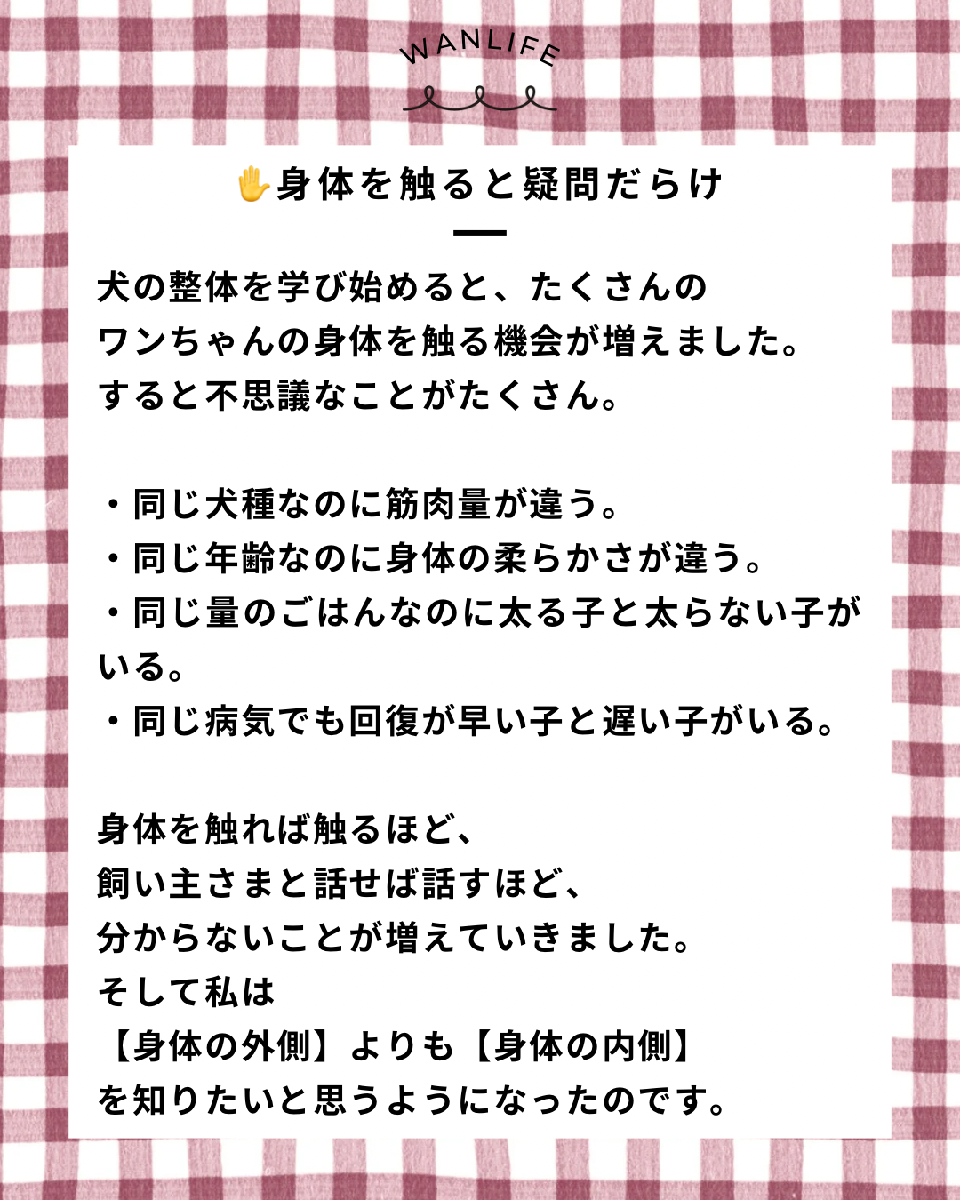 名古屋市・尾張旭市・長久手市・春日井市から来店多数の犬の整体WanLife