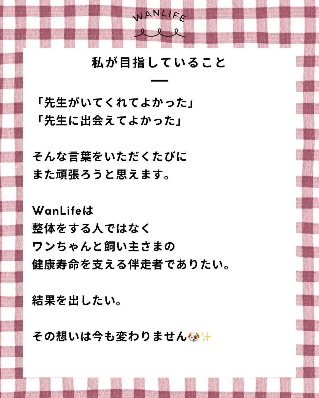 名古屋市・尾張旭市・長久手市・春日井市から来店多数の犬の整体WanLife